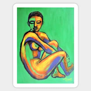 Green And Orange Nude Sticker